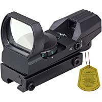 MAYMOC 11 mm guía Inferior Ajustable Montaje de Alcance de Vista múltiple 4 Red Dot Sope y Accesorios para cámara para…